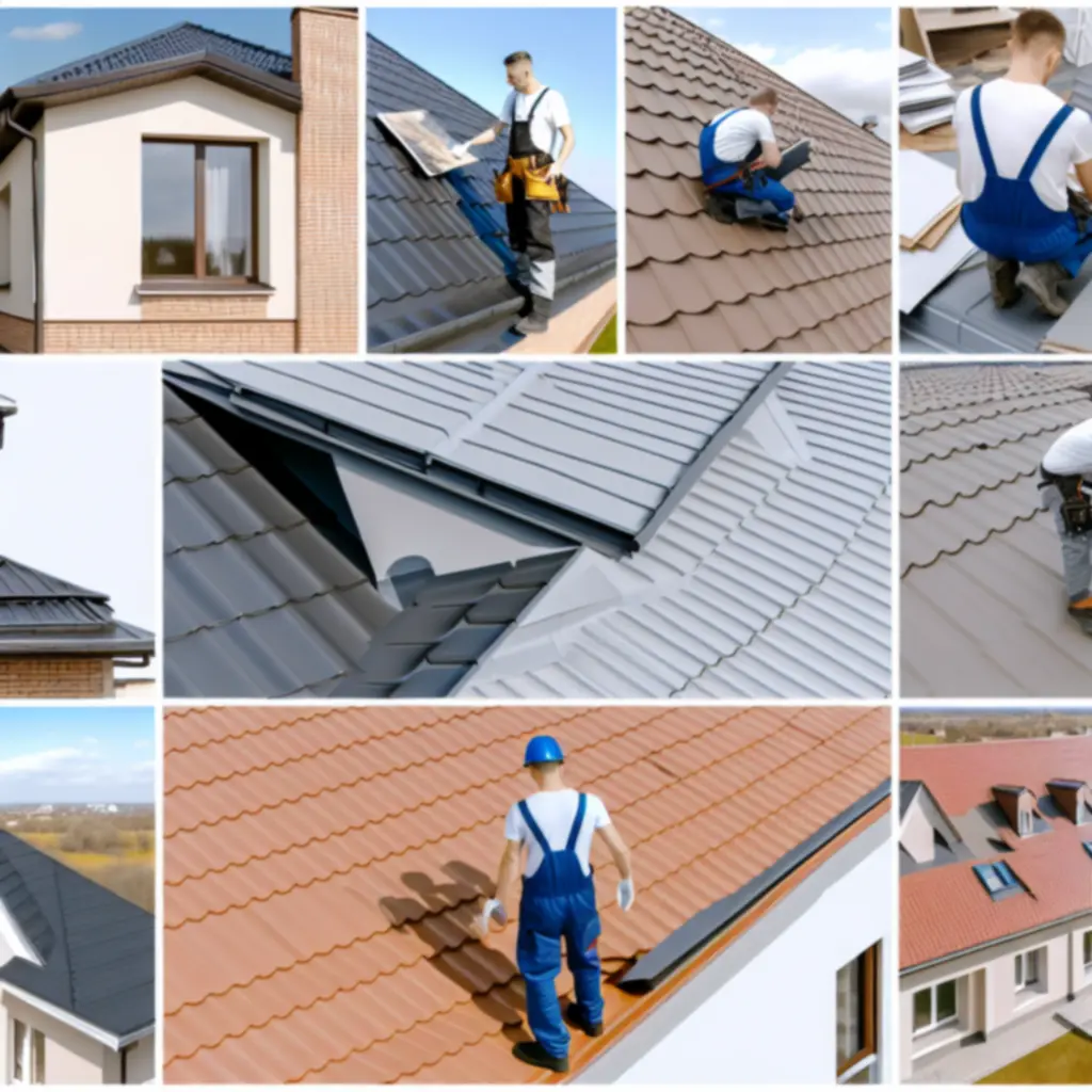 Pracownik Polskaroofing wykonujący naprawę dachu