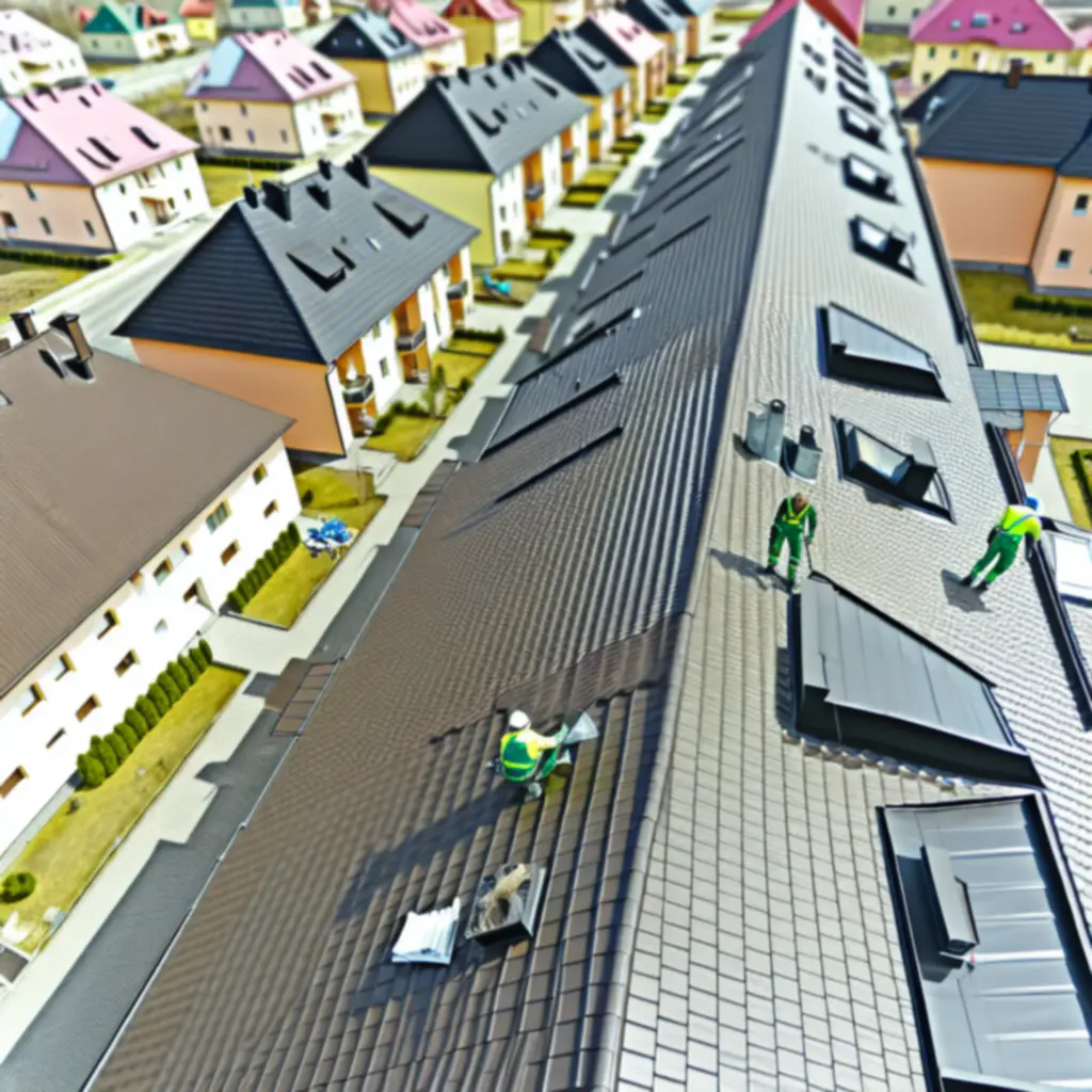 Porównanie dachu przed i po naprawie wykonanej przez Polskaroofing